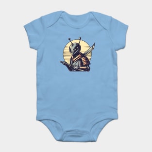 Alien Samurai Warrior Japanese Art Style Baby Bodysuit